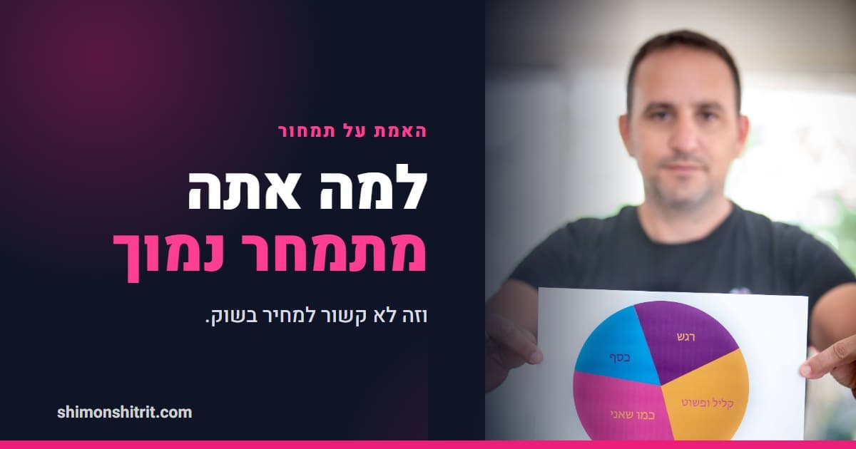 למה אתה מתמחר נמוך (וזה לא המחיר)